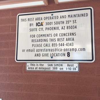 San Simon Rest Area - Rest area info - Rest Stops Near Me - San Simon, Arizona
