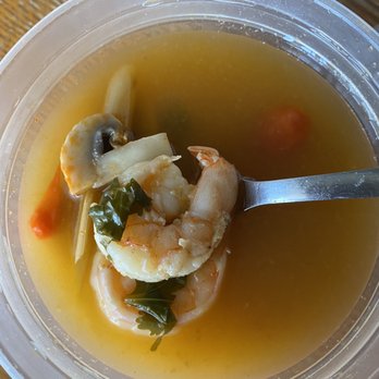 Aroy Thai - Spicy soup with shrimp, lemongrass, and mushroom (S2 - Tom Yum Goong) - Thai Near Me - Barrhaven, Ontario