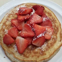 Hatboro Dish - Short stack of Strawberry Pancakes