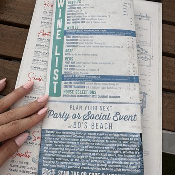 Bo's Beach - Menu on 6/7/2024 - New American Near Me - Fort Lauderdale, Florida Bo's Beach - Menu on 6/7/2024 - New American Near Me - Fort Lauderdale, Florida