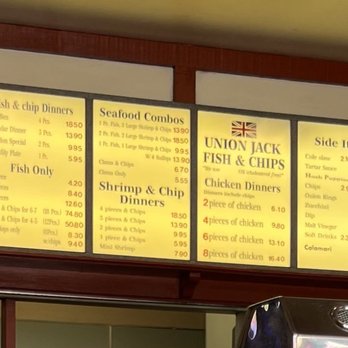 Union Jack Fish & Chips - The sign states chicken not boneless chicken tenders. - British Near Me - Fountain Valley, California Union Jack Fish & Chips - The sign states chicken not boneless chicken tenders. - British Near Me - Fountain Valley, California