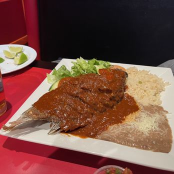 Ixtapa - Fried fish with sauce over it - Seafood Near Me - Riverside, California