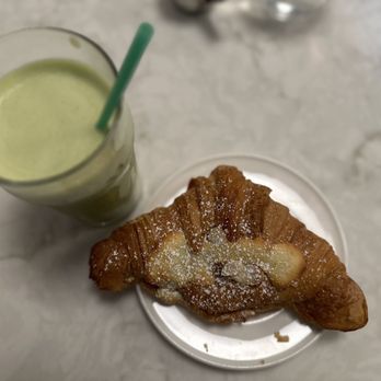 Fellows Cafe - Almond croissant and matcha - Breakfast & Brunch Near Me - Roswell, Georgia