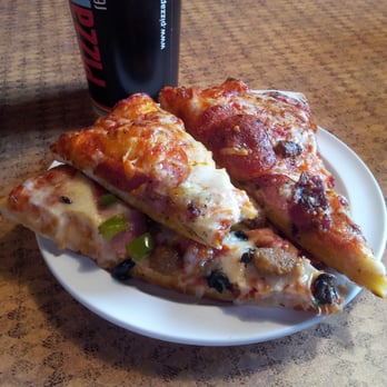 Pizza Pie Cafe - Couple of really stellar pieces of pizza pie: Hillbilly on top and combo on bottom. - Pizza Near Me - N Ogden, Utah