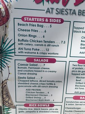 Menu photo 4 Siesta  Sun  Deck Siesta Key, FL