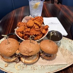 Caesars Sportsbook - Ribeye Sliders with sweet potato waffle fries.