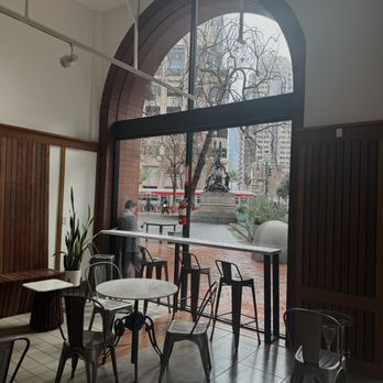 Flywheel Coffee Roasters - a view of the street through the window - Coffee Roasteries Near Me - San Francisco, California