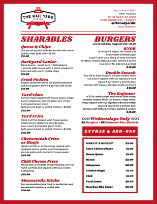 Menu photo 4 The Rail Yard Little Rock, AR Menu photo 4 The Rail Yard Little Rock, AR