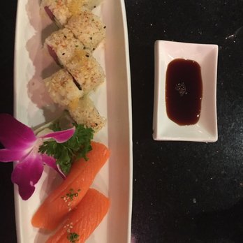 Sweet Ginger - King salmon and crunchy tuna rolls, good Start for dinner and well prepared. I wonder what to get next? - Asian Fusion Near Me - Denver, Colorado Sweet Ginger - King salmon and crunchy tuna rolls, good Start for dinner and well prepared. I wonder what to get next? - Asian Fusion Near Me - Denver, Colorado