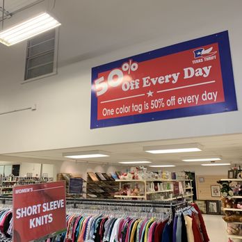 Texas Thrift - 50% off every day one color - Thrift Stores Near Me - McAllen, Texas Texas Thrift - 50% off every day one color - Thrift Stores Near Me - McAllen, Texas