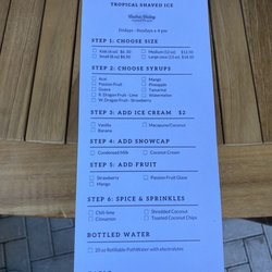 Menu choices as of 8.6.2022