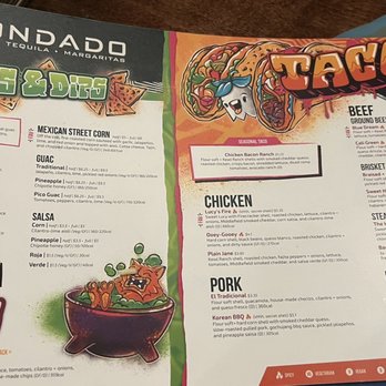 Condado Tacos - Menu front side - Tacos Near Me - Dublin, Ohio Condado Tacos - Menu front side - Tacos Near Me - Dublin, Ohio