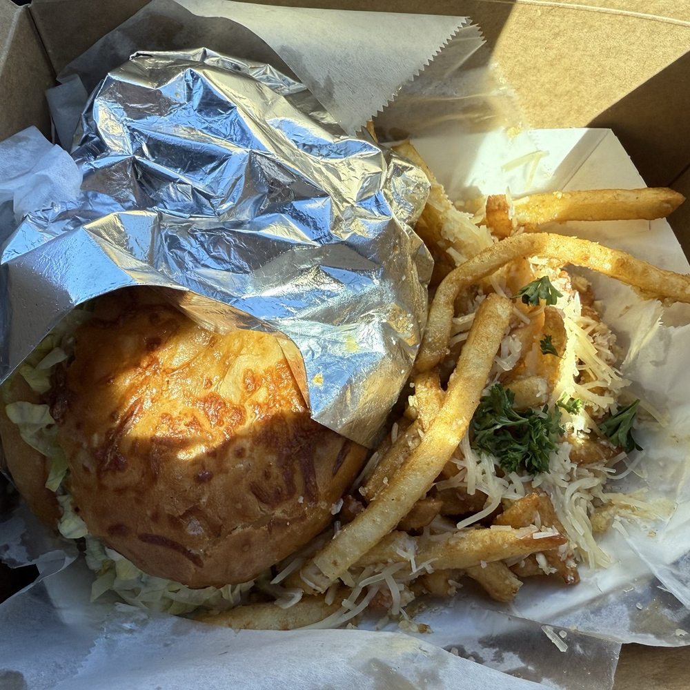 Bluey Armstrong, Garlic Parmesan Fries (as a side) Bluey Armstrong, Garlic Parmesan Fries (as a side)