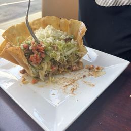 Mexican Taco salad is great for $14 it's a great meal and bargain Mexican Taco salad is great for $14 it's a great meal and bargain