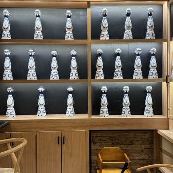 Okay Maguey - Azul Tequila display shelf - Tacos Near Me - Phoenix, Arizona Okay Maguey - Azul Tequila display shelf - Tacos Near Me - Phoenix, Arizona
