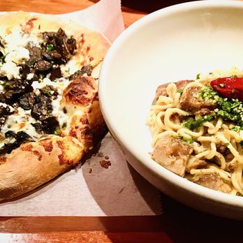 The Parlor - Funghi Pizza and Gluten-free Spaghetti Porchetta - Pizza Near Me - Phoenix, Arizona