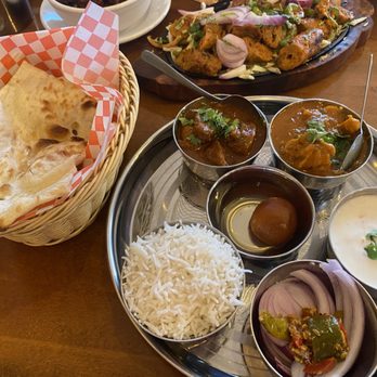 Indian Courtyard Restaurant - Non veg combo. Lamb curry and chicken korma with rice, raita, onions and pickled vegs, gulab jamon and naan. - Indian Near Me - New Westminster, British Columbia Indian Courtyard Restaurant - Non veg combo. Lamb curry and chicken korma with rice, raita, onions and pickled vegs, gulab jamon and naan. - Indian Near Me - New Westminster, British Columbia