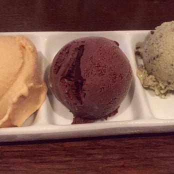 Eatery A - Gelato trio. The lemon goat cheese tastes like butterscotch so was disappointed with that one. Mint chocolate chip was the best. - Mediterranean Near Me - Des Moines, Iowa
