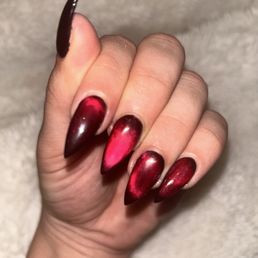 Jelly 86 acrylic nails in stiletto/almond shape. Jelly 86 acrylic nails in stiletto/almond shape.