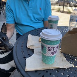 Good coffee, nice patio!