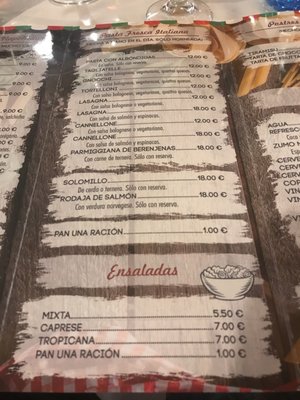 Menu photo 2 A'Margellina Salamanca, SA Menu photo 2 A'Margellina Salamanca, SA