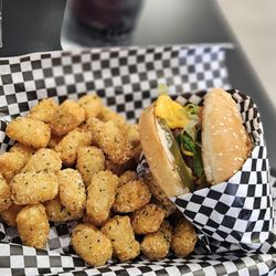 Midtown Vegan Deli and Market - How it arrived with tots; excellent!
