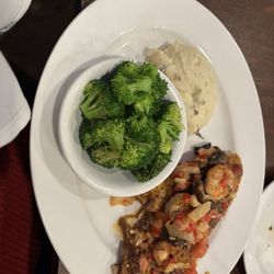 George’s Restaurant Bar & Catering #2 - Redfish with broccoli and mashed potatoes