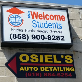 Osiel's Auto Detailing - Business sign directing to Osiel's at back of building. - Auto Detailing Near Me - San Diego, California Osiel's Auto Detailing - Business sign directing to Osiel's at back of building. - Auto Detailing Near Me - San Diego, California