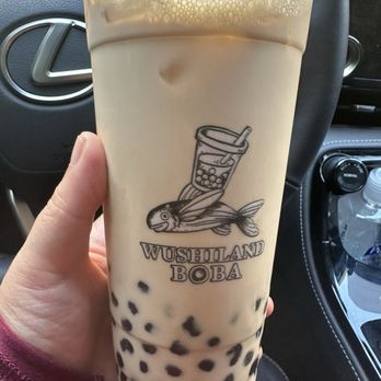 Wushiland Boba - Black milk tea w boba - Bubble Tea Near Me - Cerritos, California Wushiland Boba - Black milk tea w boba - Bubble Tea Near Me - Cerritos, California
