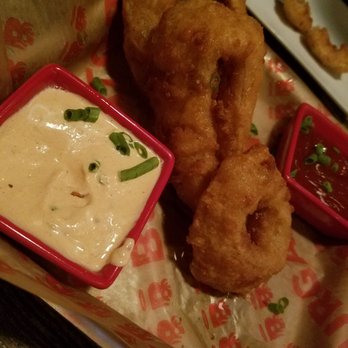 Burgatory - Fox Chapel - Onion rings are so big, they're almost fork & knife food. - Burgers Near Me - Pittsburgh, Pennsylvania