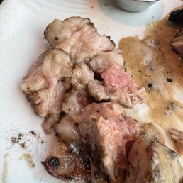 Steak with a huge chunk of fat Steak with a huge chunk of fat