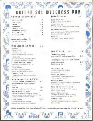 Menu photo 3 Golden Sol Wellness Bar Pacifica, CA Menu photo 3 Golden Sol Wellness Bar Pacifica, CA