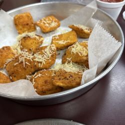Z Brothers Pizza - Fried ravioli half gone
