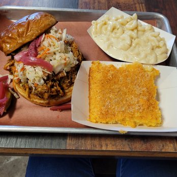 Big Rig’s BBQ - Pulled pork sandwich, cornbread, and mac n cheese - Barbeque Near Me - Monroeville, Pennsylvania Big Rig’s BBQ - Pulled pork sandwich, cornbread, and mac n cheese - Barbeque Near Me - Monroeville, Pennsylvania