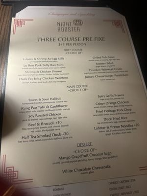 Menu photo 1 Night Rooster Dallas, TX