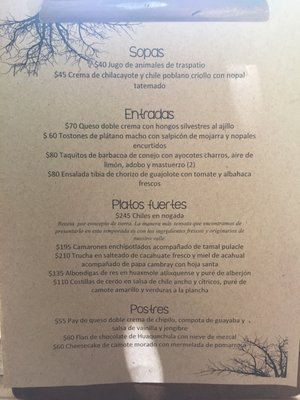 Menu photo 1 Vica Atlixco, PUE