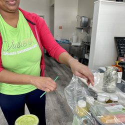 Juisibox - Fresh Good Liver Smoothie, Chopped Almond and Kale Salad, Fruit Salad, 3D Juice, Alkaline and Hydrogen Water (Half Gallon).