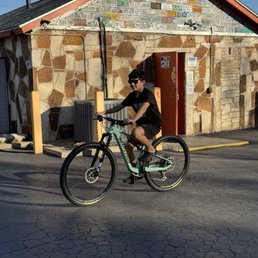 Santa Cruz Blur Size Small Son was checking out the bikes