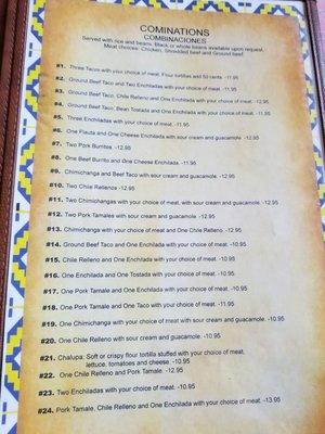 Menu photo 3 Las Palomas Mexican Restaurant Sequim, WA