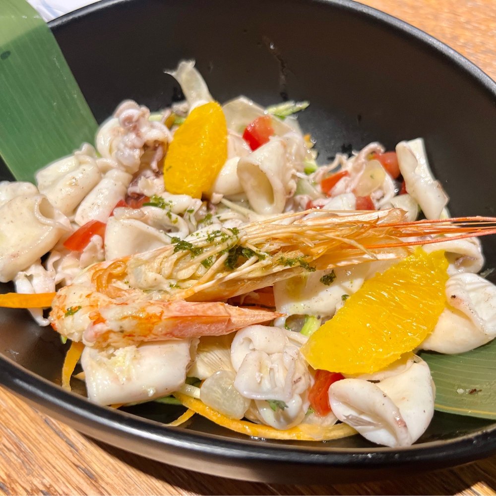 Fishing Lab Firenze - Catalan-style Calamari and Shrimp Salad - Seafood Near Me - Florence, FI Fishing Lab Firenze - Catalan-style Calamari and Shrimp Salad - Seafood Near Me - Florence, FI