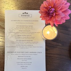 Ironwood Hingham - Tastings menu