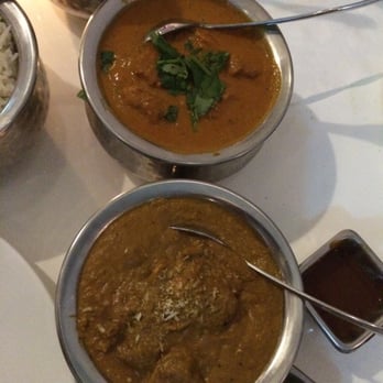 Yaar Indian Restaurant - Chicken Tikka Masala (top) and Lamb Korma. - Indian Near Me - Astoria, New York