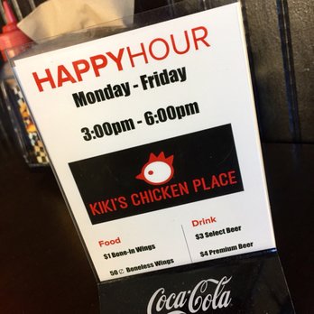 Kiki's Chicken Place - 09.07.18 Happy Hour schedule and menu - Chicken Shop Near Me - Rocklin, California