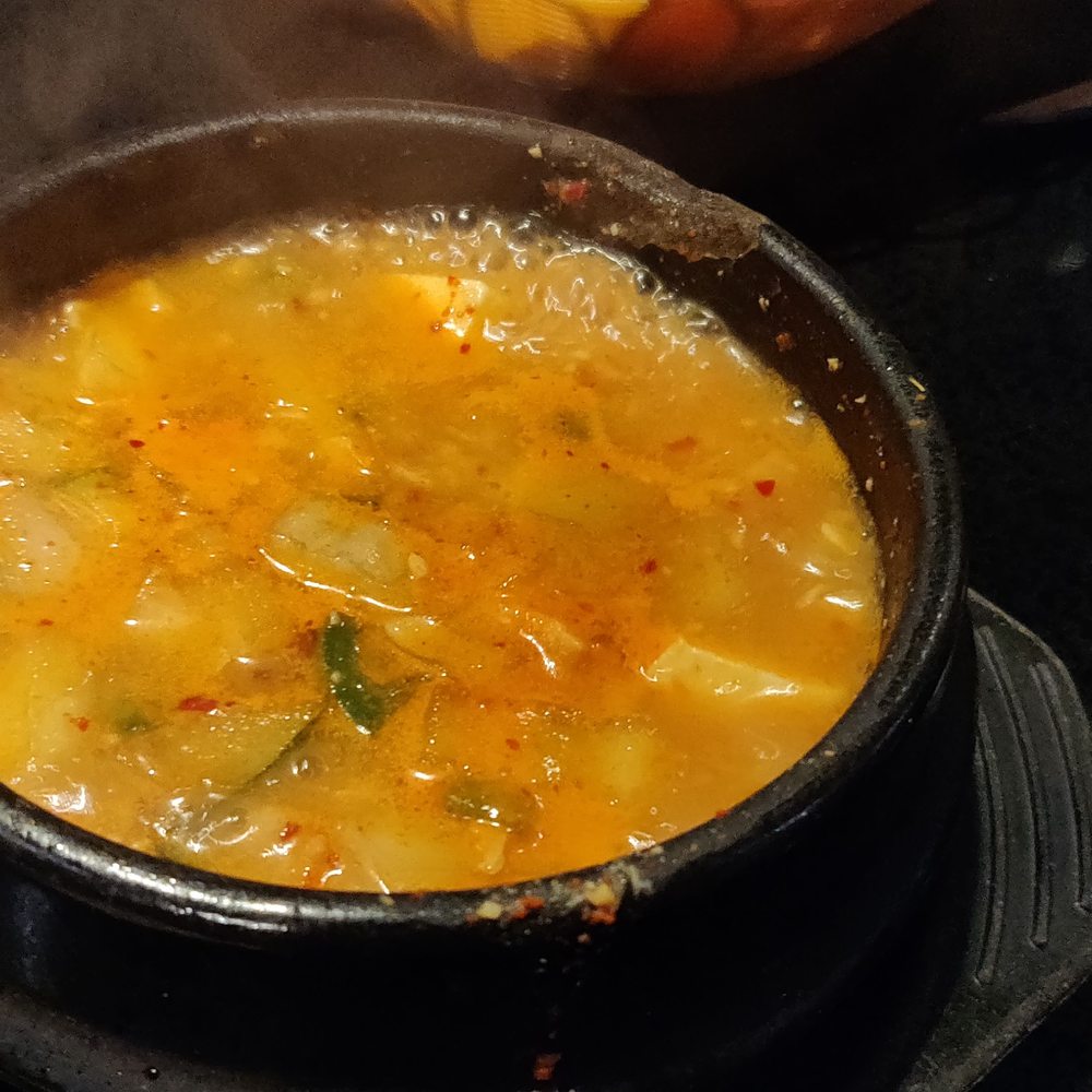Mapo Korean BBQ - soybean soup (comes with) - Barbeque Near Me - Toronto, Ontario Mapo Korean BBQ - soybean soup (comes with) - Barbeque Near Me - Toronto, Ontario