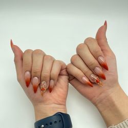 Beam Nail Bar - Fall Florals Nail Design
