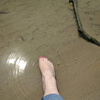 Toronto Island - Dipping my toe in Lake Ontario, well maybe really some little tributary - Parks Near Me - Toronto, Ontario