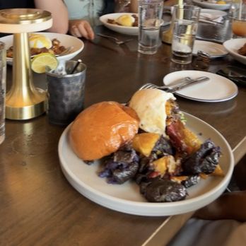 Orange Hill Restaurant & Events - Brunchy Smash Burger sub Roasted Potatoes - Steakhouses Near Me - Orange, California Orange Hill Restaurant & Events - Brunchy Smash Burger sub Roasted Potatoes - Steakhouses Near Me - Orange, California