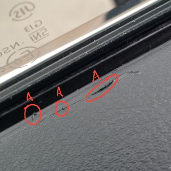 Dynamic Appearance - Blade damage that is recent as evidenced by the color difference and thin flaps that would have otherwise been worn. - Car Window Tinting Near Me - Norcross, Georgia