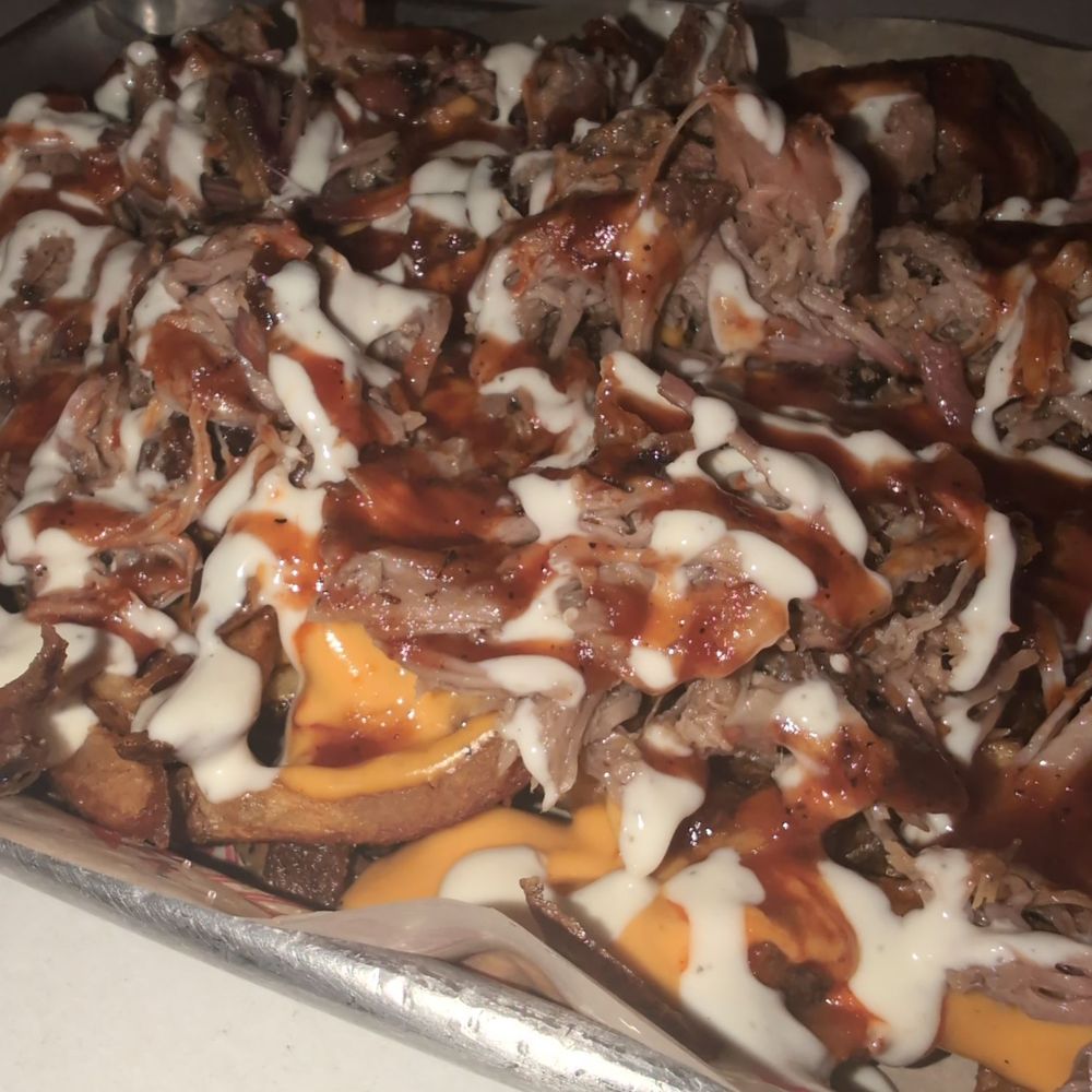 Firewater BBQ & Brew - pulled pork cheesey - Barbeque Near Me - Alsip, Illinois
