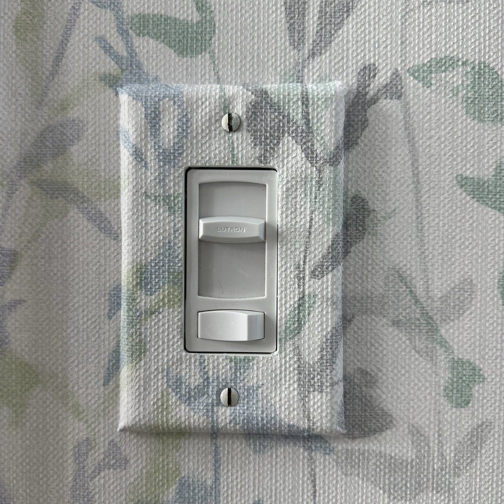Vinh's Custom Wallcovering - Love the covered switch plates! It really finishes off the entire space and Vinh is a true craftsman. - Wallpapering Near Me Vinh's Custom Wallcovering - Love the covered switch plates! It really finishes off the entire space and Vinh is a true craftsman. - Wallpapering Near Me